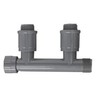 Rain Bird PVC szelepakna elosztó - dupla T idom 1" bm x 2 kimenet 1" km x 1" km