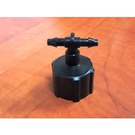 Csatlakozó T idom 1/2" bm x 2 db 6/4 mm tömlővéges csatlakozó