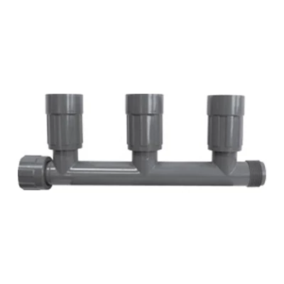 Rain Bird PVC szelepakna elosztó - T elágazás 3 db hollandival 1" bm x 3 kimenet 1" bm x 1" km